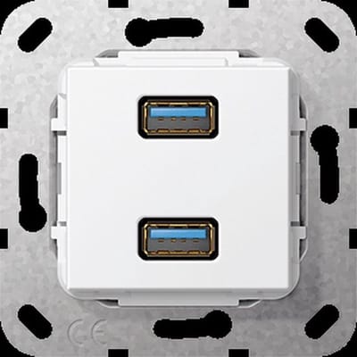 Gira 568403  - Basiselement - 2x USB 3.0