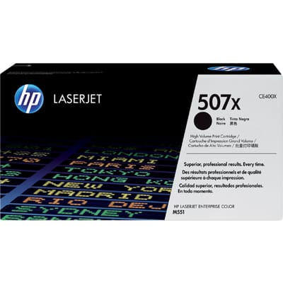 HP CE400X nr. 507X toner cartridge zwart hoge capaciteit (origineel)