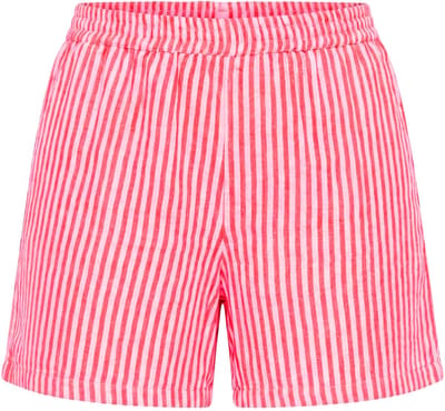 Angel of Style - Dames - Short wijde pijp mousseline strepen - Koraal - Maat 50