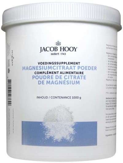 Jacob Hooy Magnesiumcitraat poeder 1 Kilogram