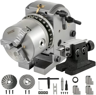 VEVOR 4" Verdeelkop Ronde Tafel Verdeelkop Ø100mm Horizontale Verticale Freesmachine Bs-0