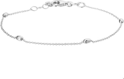 The Jewelry Collection Armband Bolletjes 1,0 mm 17+ 2 cm - Zilver