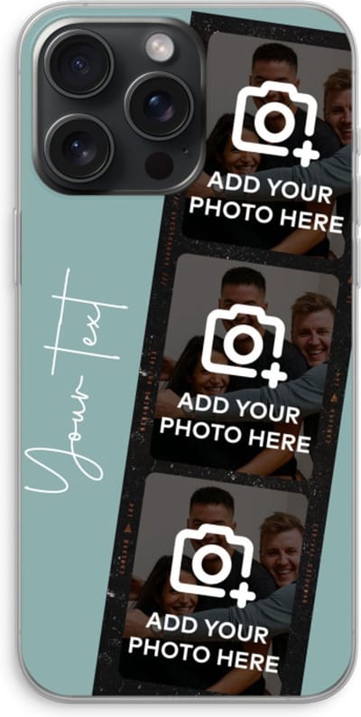 Gepersonaliseerd - Case Company® - Hoesje geschikt voor iPhone 15 Pro Max hoesje - Filmrol N°1 - Soft Cover Telefoonhoesje - Bescherming aan alle Kanten en Schermrand