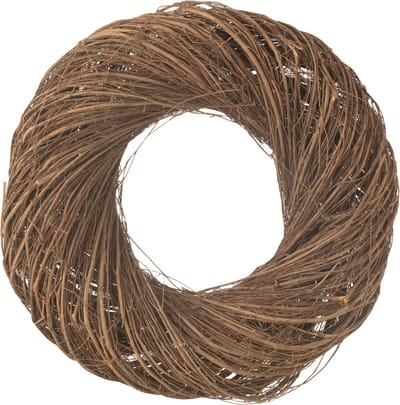 J-Line decoratie Krans Rond - hout - naturel - medium