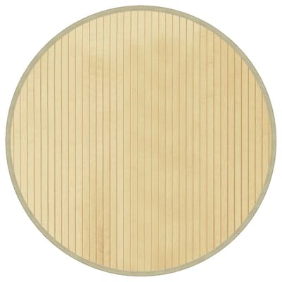 vidaXL - Vloerkleed - rond - 60 - cm - bamboe - lichtnaturel
