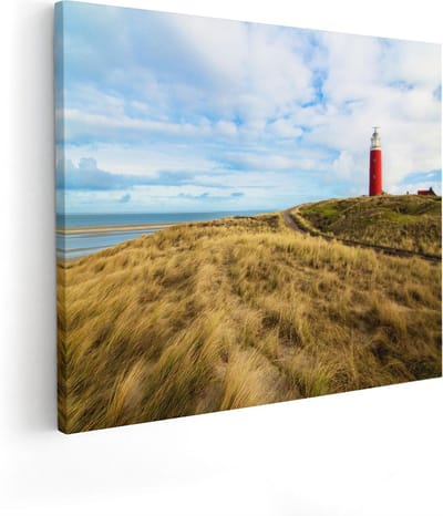 Artaza Canvas Schilderij Duinen Texel - 50x40 cm - Wanddecoratie Zee - Muurdecoratie Strand - Kamer Accessoires
