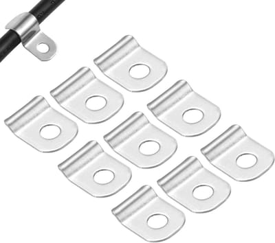 50 Stuks 2 mm Versterkte Tube Beugels, Kabelclips voor Bevestigen van Kabels, Leidingen en Buizen