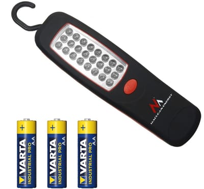 Maclean - LED Zaklamp - Werklamp - Magneet met 3 batterijen LR6/AA R-06