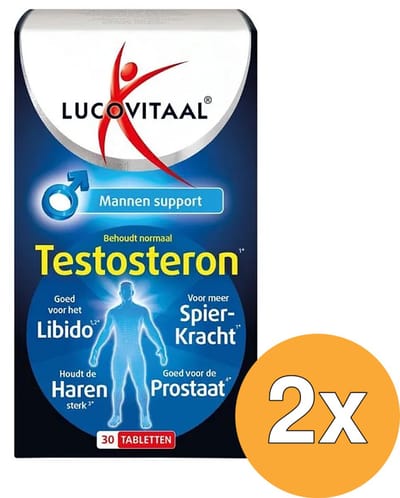 2x Lucovitaal Testosteron Mannen Support (30 tabletten)