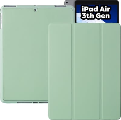 Tablet Hoes + Standaardfunctie - Geschikt voor iPad Air Hoes 3e Generatie -10.5 inch (2019) - Licht Groen