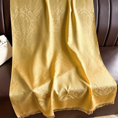 Luxe Herfst Kasjmier Pashmina Sjaal Dames Wikkel Warme Zijde Sjaals Ontwerp Print Vrouwen Foulard Hijab Stola Sjaal brown