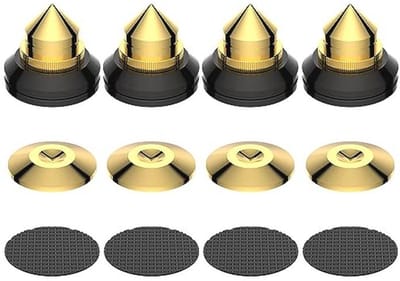 Absorberende luidsprekerspikes - 4 stuks hoogte verstelbaar voor trillingsdemping