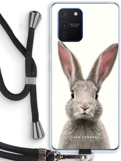 Case Company® - Hoesje met koord geschikt voor Samsung Galaxy Note 10 Lite hoesje met Koord - Daisy - Telefoonhoesje met Zwart Koord - Bescherming aan alle Kanten en Over de Schermrand