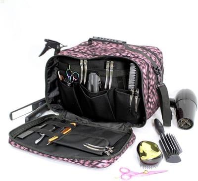CRLYN® Kapperskoffer - Kapperstas - Visagie - Cosmetica Organizer - Roze