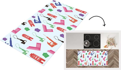 Keukenloper - Loper keuken - Patronen - Fabriek - Huis - 120x60 cm - Keukenloper vinyl