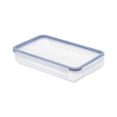 Rotho Clic & Lock Koelkast Bewaardoos 1L Vlak Horizon Blauw/Transparant