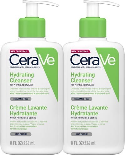 2x CeraVe Hydraterende Reinigingscrème - voor een normale tot droge huid - 236ml