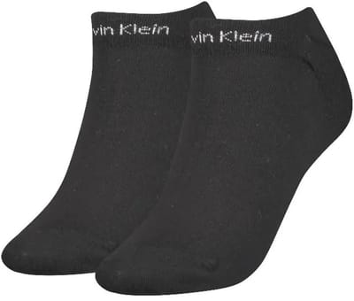 Calvin Klein Sneaker Gripper (2-pack) - dames enkelsokken - zwart