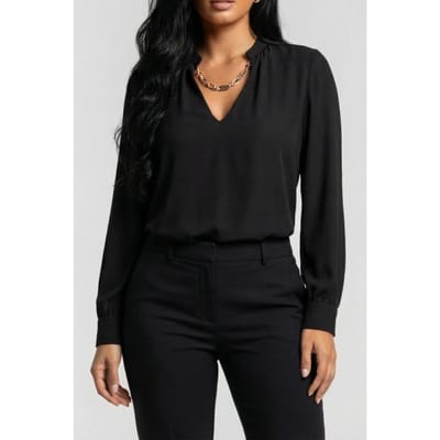 GUESS Marciano By  Greta Ls Top W/ Chain Jet Black Taglia: 36 | Maglie a manica lunga Outlet | Donna | Nero