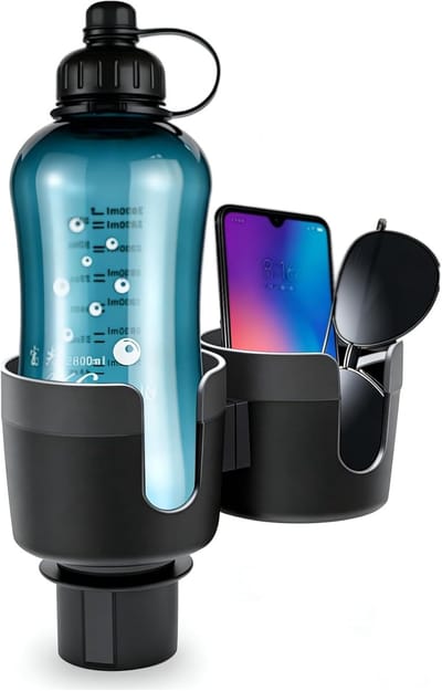 Thijox - Auto Bekerhouder Expander 2-in-1 met Verstelbare Basis, Voor 10-40 oz Flessen en Kopjes, Extra Bekerhouder voor Yeti, Hydrofles, Inclusief Te