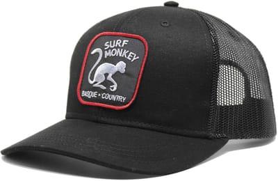 Surf Monkey - Trucker Cap - 6 Panel - One Size - Snapback - Zwart
