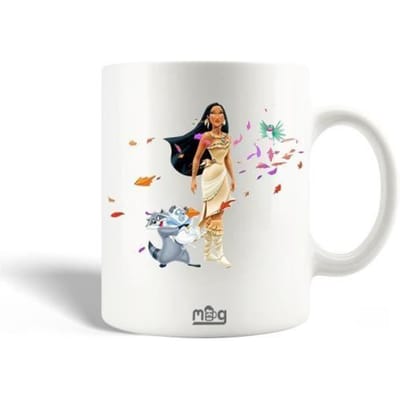 Mug - Pocahontas - Céramique - 30cl - Compatible lave-vaisselle - Blanc