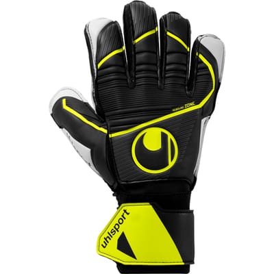 Uhlsport Soft Flex Frame JR Black Fluo Yellow - Keepershandschoenen - Maat 4
