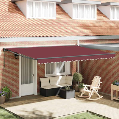 vidaXL Zijde Frame Bordeauxrood 450 × 300 cm Polyester met PU-coating