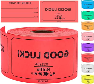 Loterij Tickets - Winstformulieren - Evenementen Organiseren - Formulier met 3 velden - 100 stuks - Rood