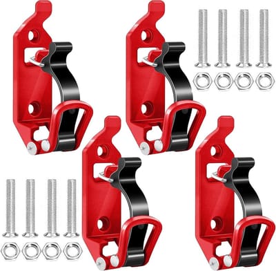 4 Stuks Truck Accessoires Scoop Houder voor Dakdrager en Wandbevestiging met Schroeven en Moeren voor Off-Road en Tuin Gereedschap