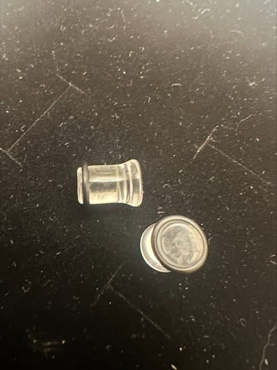 Piercing ear plug hoornvormig 0G 8.2 mm transparant | Make up | Parfum | Moederdag | Verjaardagscadeau| Cadeautje| Valentijnsdag| Kado | sieraden | vaderdag | oorbellen | oorsieraden