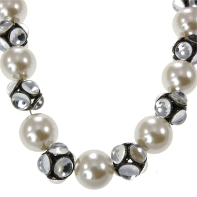 Behave - Ketting met parels en decoratieve kralen - 40,5 cm (verlengketting 8,5 cm)