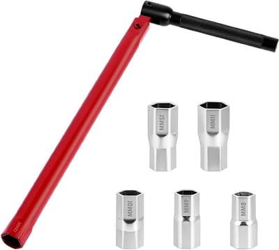 Kraanmoersleutel voor Staande Kranen - Professionele Gereedschappen voor Faucet Montage en Onderhoud (Rood)