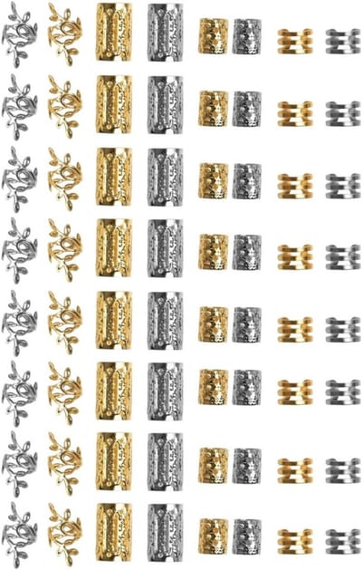 80 Stuks Haaraccessoires voor Vlechten en Dreadlocks - Spiralen, Clips en Meer voor Mannen