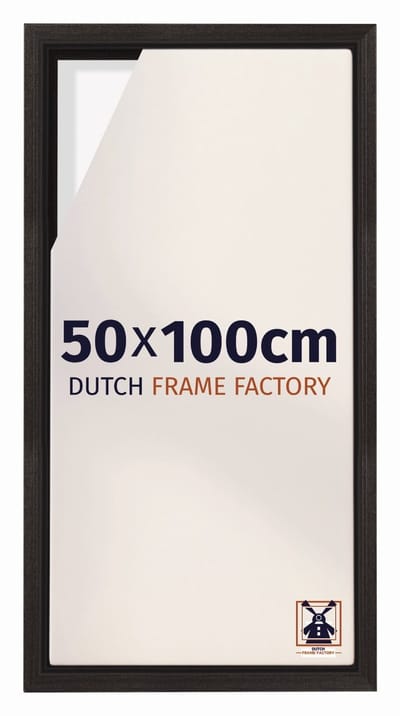 Baklijst 50x100 cm - Eiken Donker - Geschikt voor Canvasdoek - MDF Baklijst Lausanne