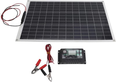 Zonnepaneelkit 300W Monokristallijn Silicium Zonnepaneel met Laadregelaar en 18V Batterijclip voor Campercamping