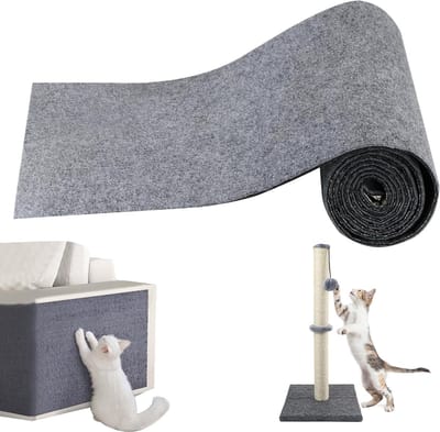 Zelfklevende Krabmat voor Katten, 40 x 200 cm, Bescherming voor Meubels, Krabbestendig Tapijt, Krabwand, Krabmat voor Huiskatten, Interieur Bescherming