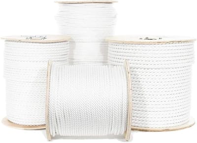 Polyester Touw - Universeel Koord - Buitenklussen Binnen - Weerbestendig Hoge Sterkte - 6 mm 15 meter - Wit