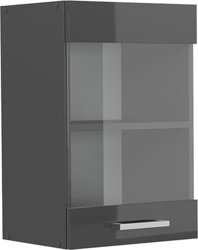 Vicco R-Line Glazen keukenkast – 40 cm Antraciet Hoogglans