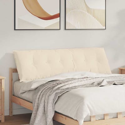vidaXL - Rugkussen - Beige - 160 - x - 50 - cm - Microvezel - Stof