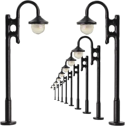 10x Model Spoortrein Straatverlichting Gloeilampen 40mm - Diorama & Tuin LED Decoratie