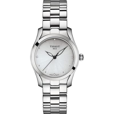 Tissot Seastar Quartz Horloge 30M Waterbestendig 30Mm Zilveren Wijzerplaat Roestvrijstalen Kast Roestvrijstalen Armband Dameshorloges T112.210.11.036.00 Regular Watch Box,Silver Dial white