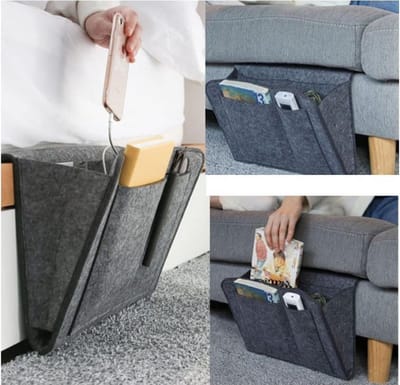 Opbergtas - Organizer met opbergvakjes - Voor bank, bed of stoel - Antraciet