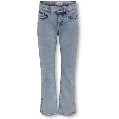 Only Kogbillie str slit embroidery dnm j blue denim