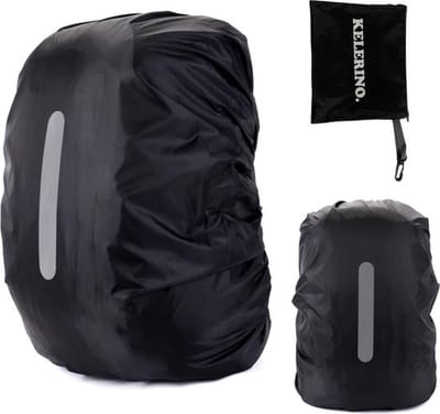 Waterdichte Reflecterende Rugzak Hoes Met Opbergtas - Backpack Cover - 45 Liter - 40 t/m 45 Liter - Zwart - Maat L - KELERINO.