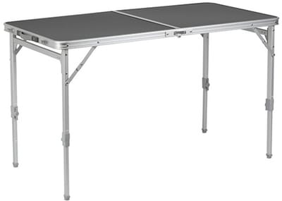 Brunner Flatpack 4 - Campingtafel 120 x 60 x 43/70 cm - Aluminium frame - Verstelbare hoogte - Compact inklapbaar ontwerp