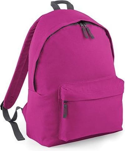 BagBase Backpack Rugzak - 18 l - Fuchsia/Graphit/Roze