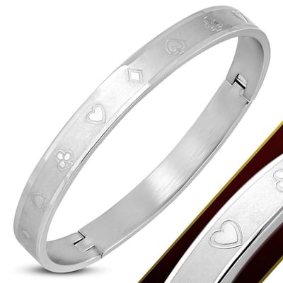Montebello Armband Bernou - 316L Staal - Kaart Symbolen - 18cm