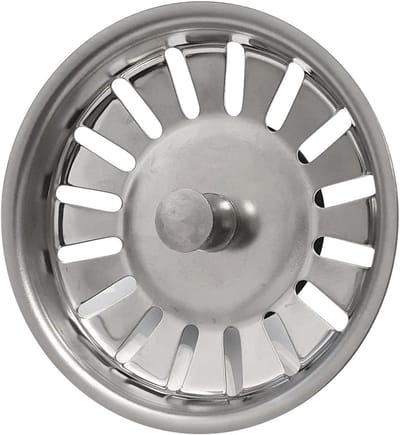 Zeefkorf - Afvoerzeef Mandje - Spoelbak Reparatie - Roestvrij Staal - 35 inch - Zilver