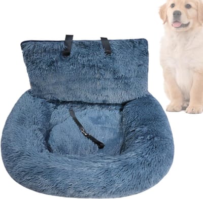 Autostoel Huisdieren - Reiskussen Puppy - Veilig Reizen - Ademend Gewatteerd - 60 x 60 cm - Donkergrijs